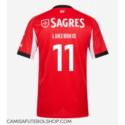 Camisa de time de futebol Benfica Dodi Lukebakio #11 Replicas 1º Equipamento 2025-26 Manga Curta Camisa de time de futebol Benfica Dodi Lukebakio #11 Replicas 1º Equipamento 2025-26 Manga Curta